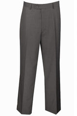 Men's Charcoal Dress Pants: Modern Fit Flat Front Slacks