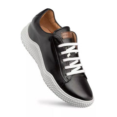 Mezlan Men's Luxury Black Leather Sneakers: Designer Casual Shoes