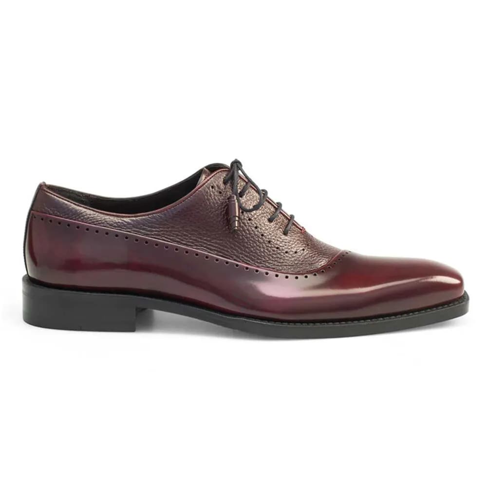 Mezlan Men's Postdam Burgundy Leather Oxfords - Luxury Calfskin Dress Shoes