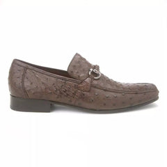 Men's Genuine Ostrich Leather Slip-On Loafers - Los Altos