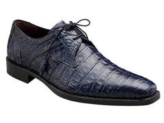 Men's Anderson Crocodile Embossed Oxford Dress Shoes, Blue