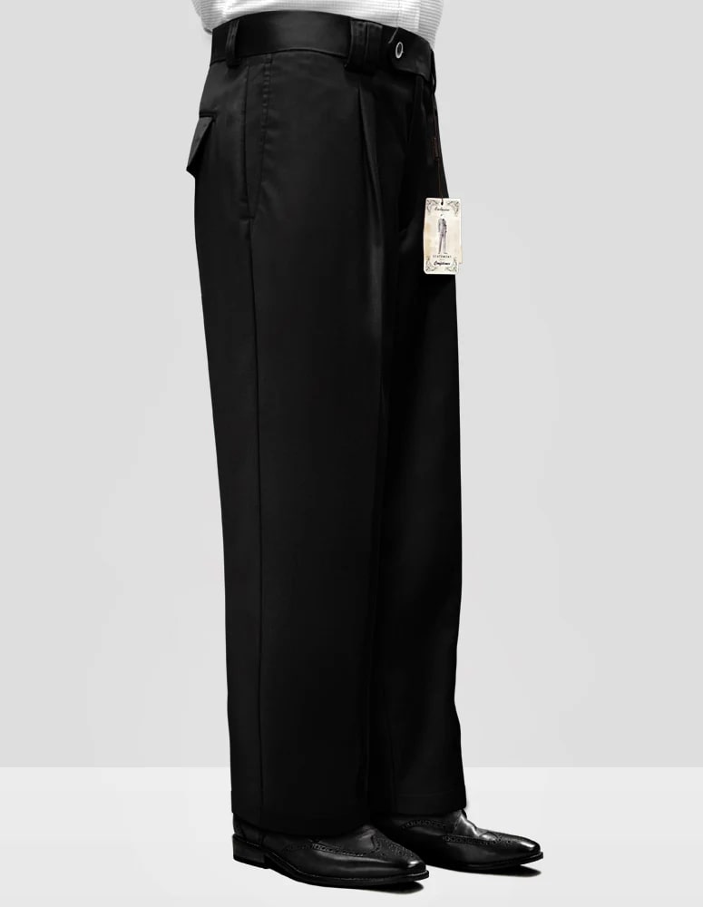 Black Wide Leg Pants | High-Waisted Palazzo Trousers | Statement Solid Black