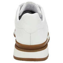 Genuine Ostrich Leg Sneakers - Men's Belvedere Blake White Casual Leather Shoes