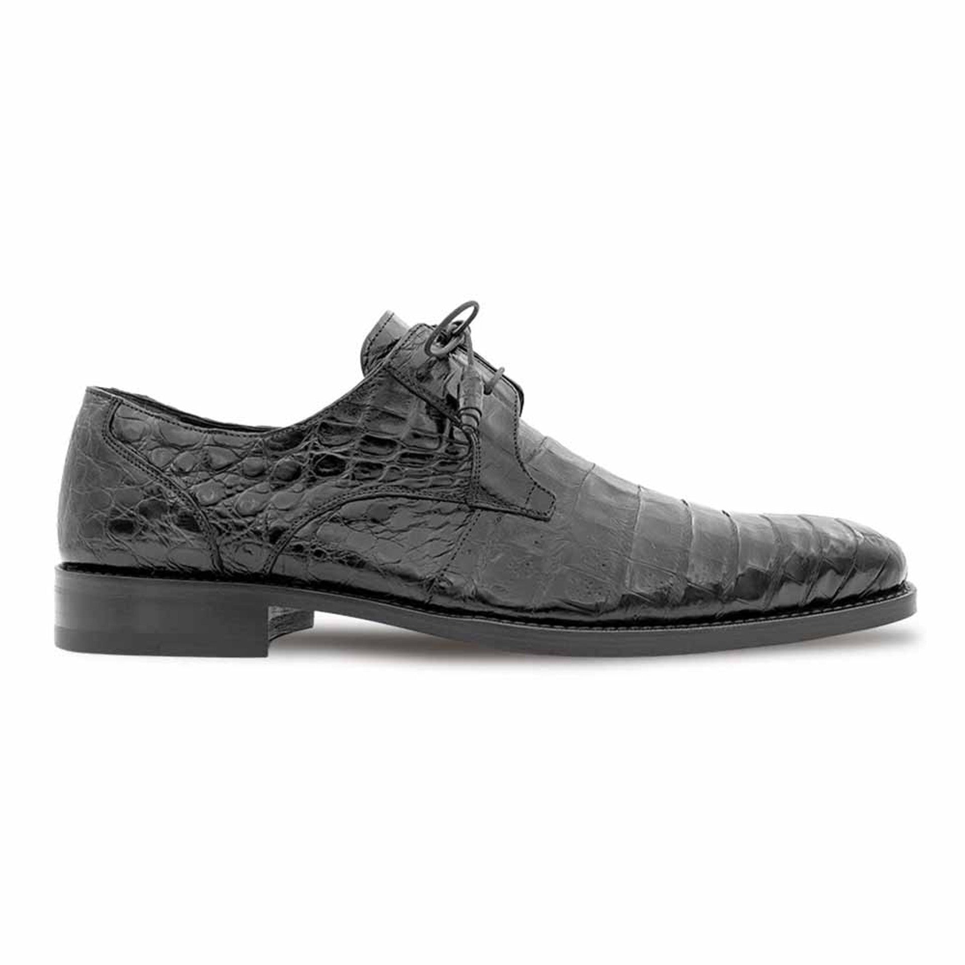 Men's Black Genuine Crocodile Dress Shoes: Mezlan Anderson Lace-Up Oxfords