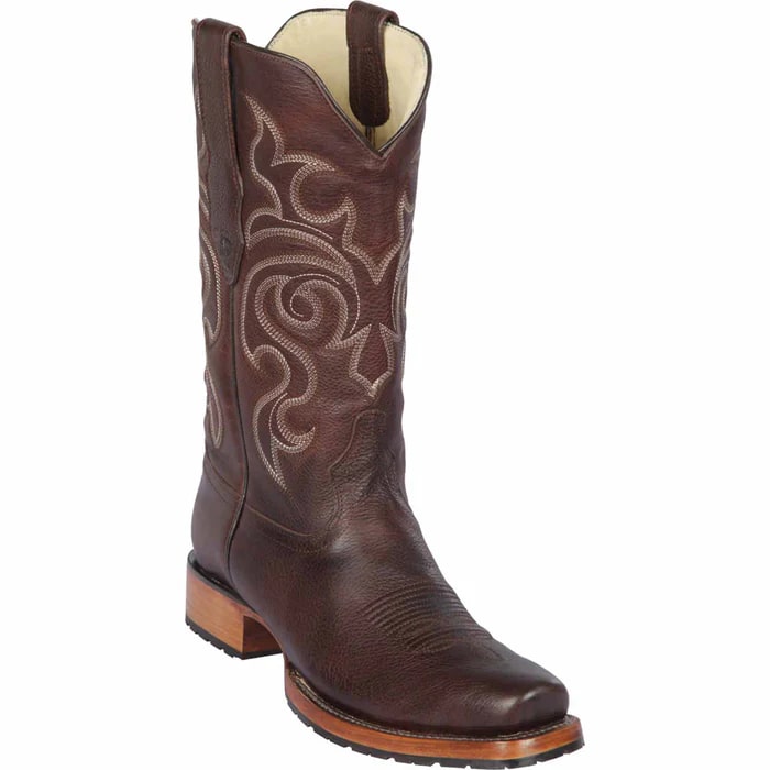 Men's Walnut Brown Square Toe Cowboy Boots - Los Altos Dress Western Boots