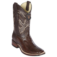 Men's Black Cherry Ostrich Leg Cowboy Boots: Square Toe Western Dress Boots