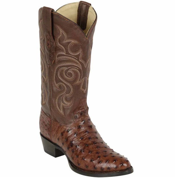 Men's Kango Ostrich Dress Cowboy Boots - Los Altos Genuine Leather Western Boots