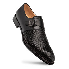 Mezlan Temi Men's Black Leather Monk Strap Dress Shoes