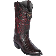 Men's Black Cherry Lizard Print Cowboy Boots - Los Altos Western Dress Boots