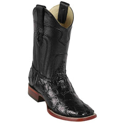 Men's Black Lizard Print Cowboy Boots - Los Altos Dress Western Boots