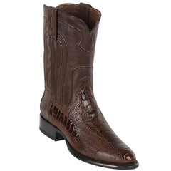 Men's Brown Ostrich Leg Cowboy Boots: Roper Western Dress Boots by Los Altos