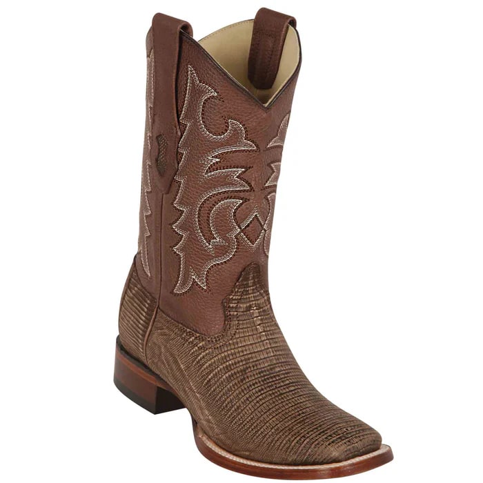 Men's Brown Lizard Print Cowboy Boots - Los Altos Dress Western Boots - Affordable & Stylish