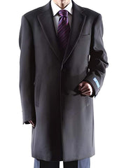 Men's Black 3/4 Length Car Coat - Winter Topcoat