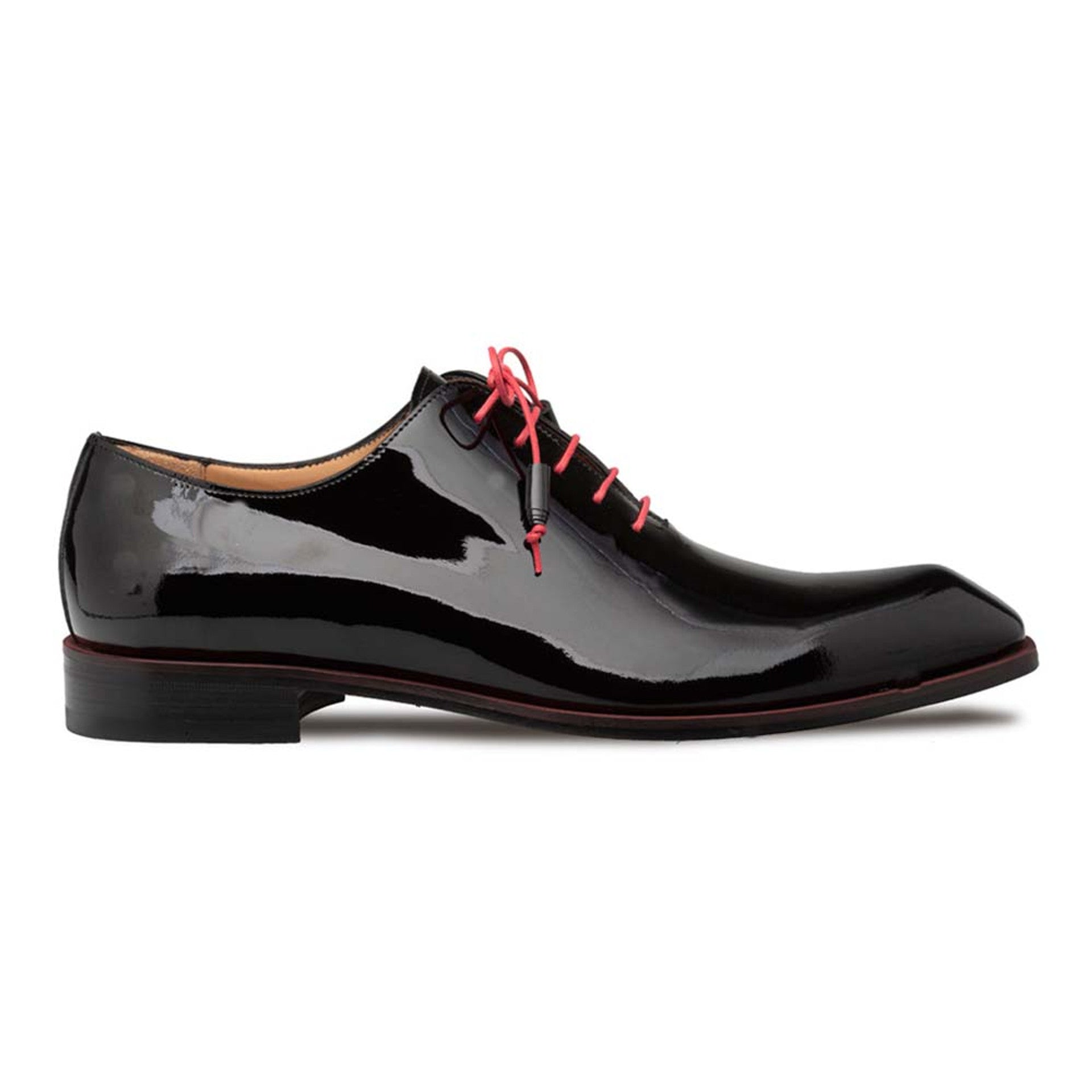 Mezlan Men's Dietro Black Patent Leather Oxfords - Asymmetrical Design