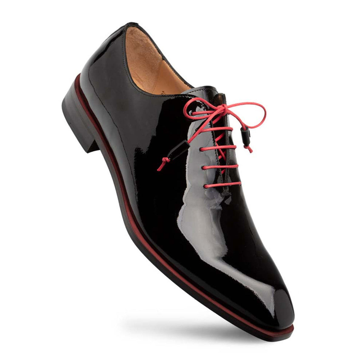 Mezlan Men's Dietro Black Patent Leather Oxfords - Asymmetrical Design