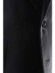 Men's Black 3/4 Length Car Coat - Winter Topcoat