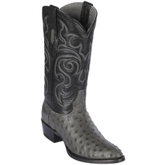 Men's Grey Ostrich Cowboy Boots: Los Altos Dress Western Boots