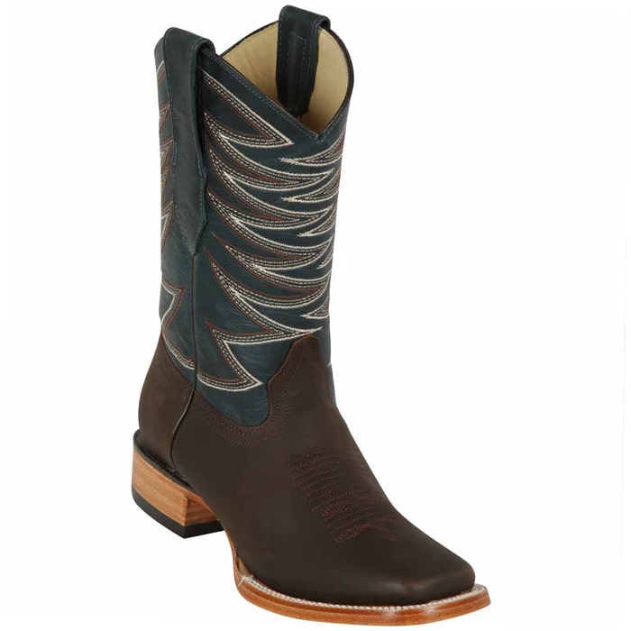 Men's Brown Square Toe Cowboy Boots - Los Altos Dress Western Boots