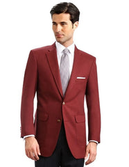 Men's Burgundy Blazer Jacket - Classic Fit Business Suit Separate by Neil Allyn