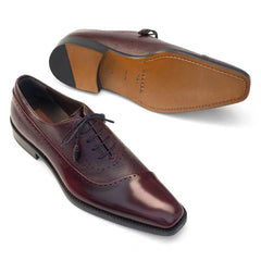 Mezlan Men's Postdam Burgundy Leather Oxfords - Luxury Calfskin Dress Shoes