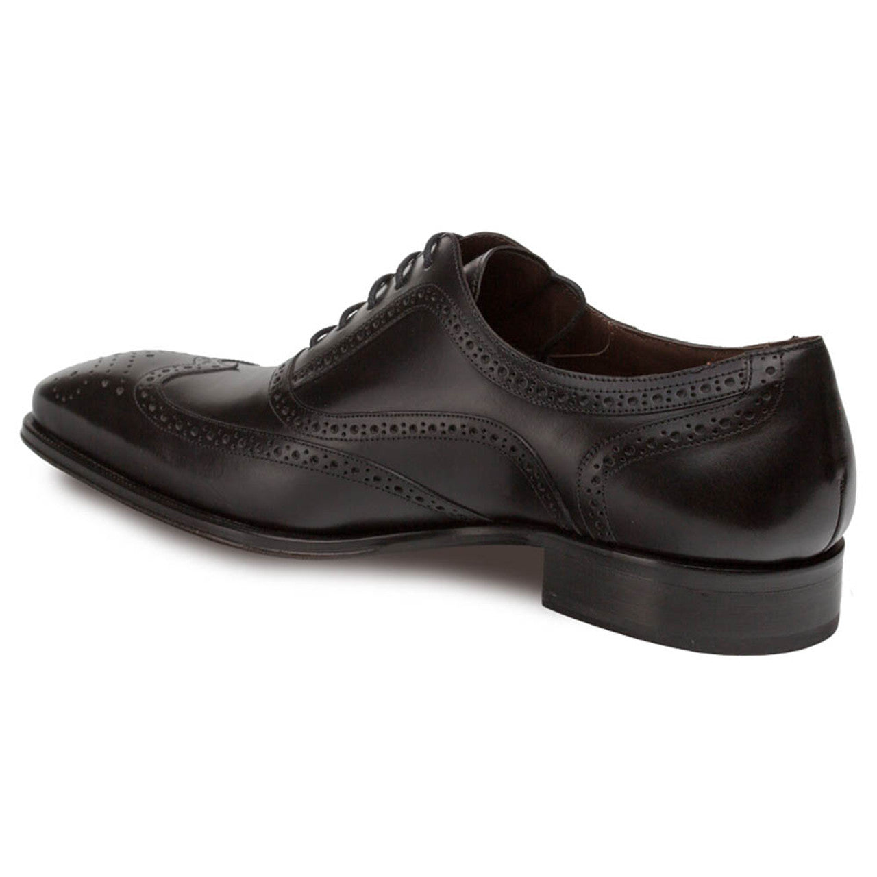 Mezlan Ugalde Men's Black Wingtip Oxford Dress Shoes - Genuine Calfskin Leather