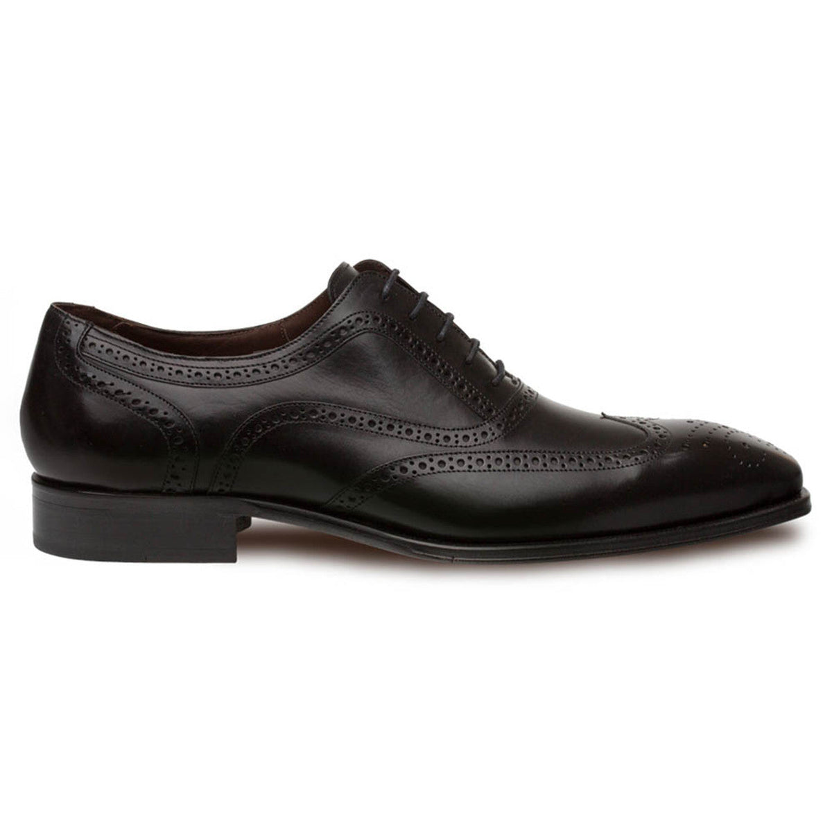 Mezlan Ugalde Men's Black Wingtip Oxford Dress Shoes - Genuine Calfskin Leather