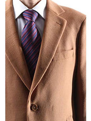 Men's Camel Topcoat - Wool Blend Car Coat - Winter Dress Coat - 3/4 Length