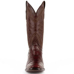 Men's Ferrini Stallion Chocolate Alligator Belly Cowboy Boots - Handcrafted French Toe Western Dress Boots