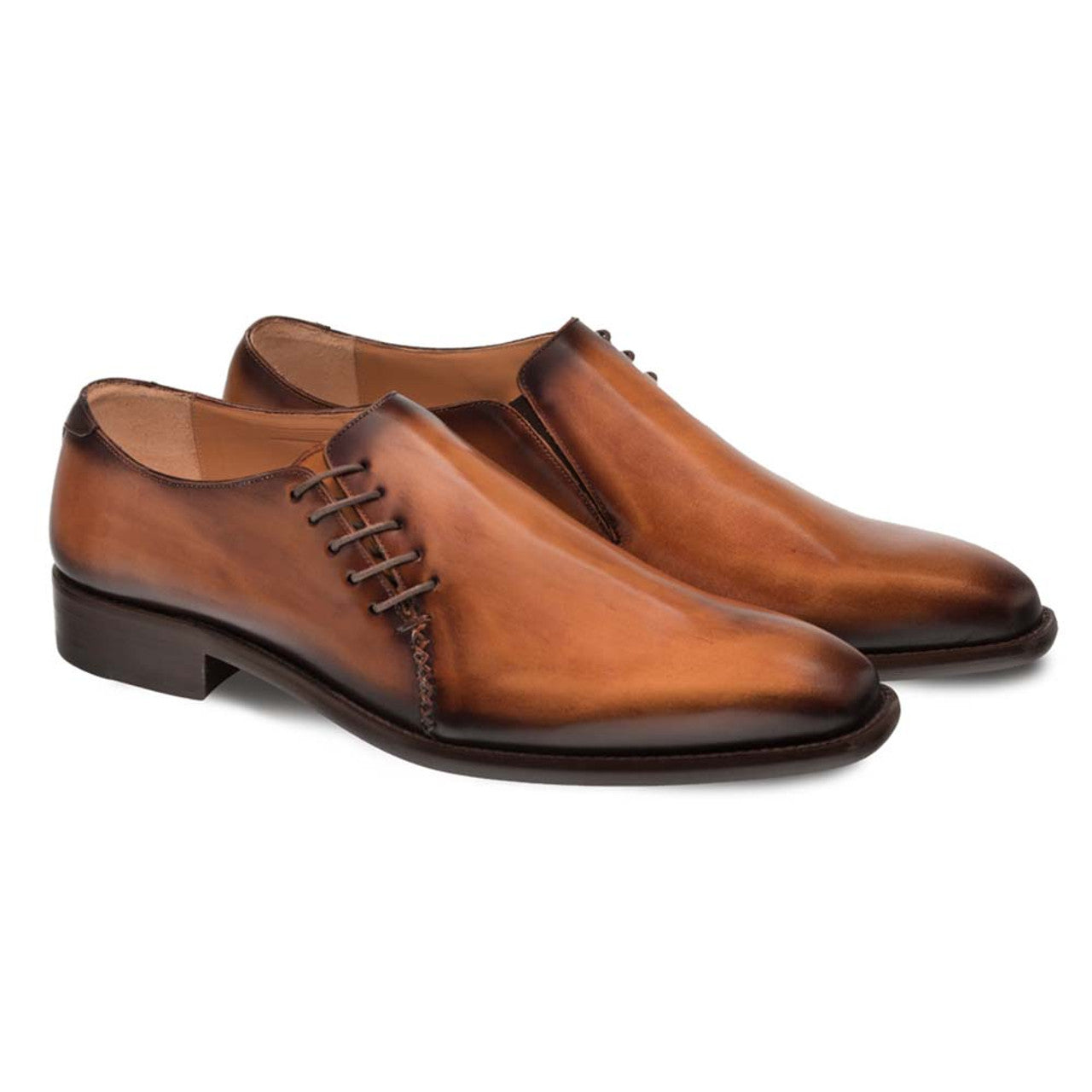 Mezlan Nicos Men's Cognac Leather Oxford Dress Shoes