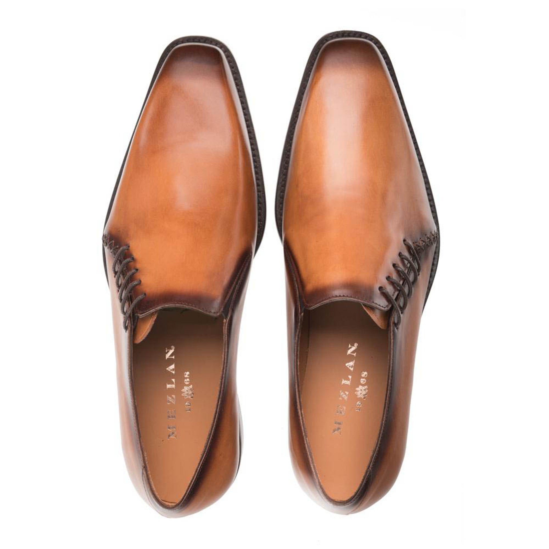 Mezlan Nicos Men's Cognac Leather Oxford Dress Shoes