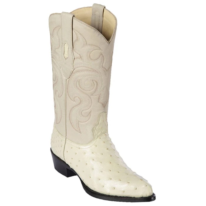 Men's White Ostrich Cowboy Boots: Los Altos Dress Western Boots