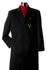 Men's Cashmere Wool Blend Overcoat - Dark Charcoal Topcoat - Winter Coat