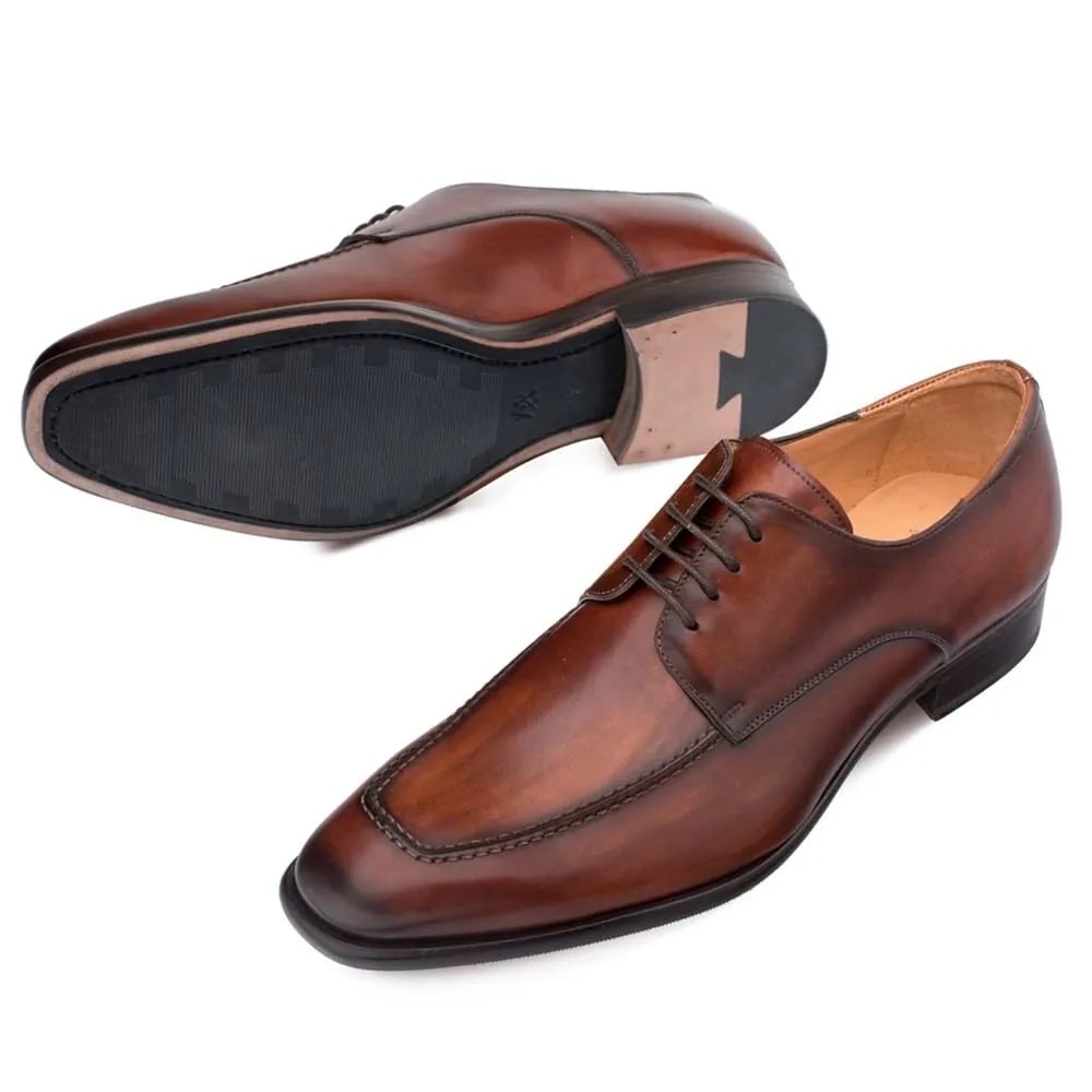 Mezlan Men's Coventry Cognac Leather Oxford Dress Shoes