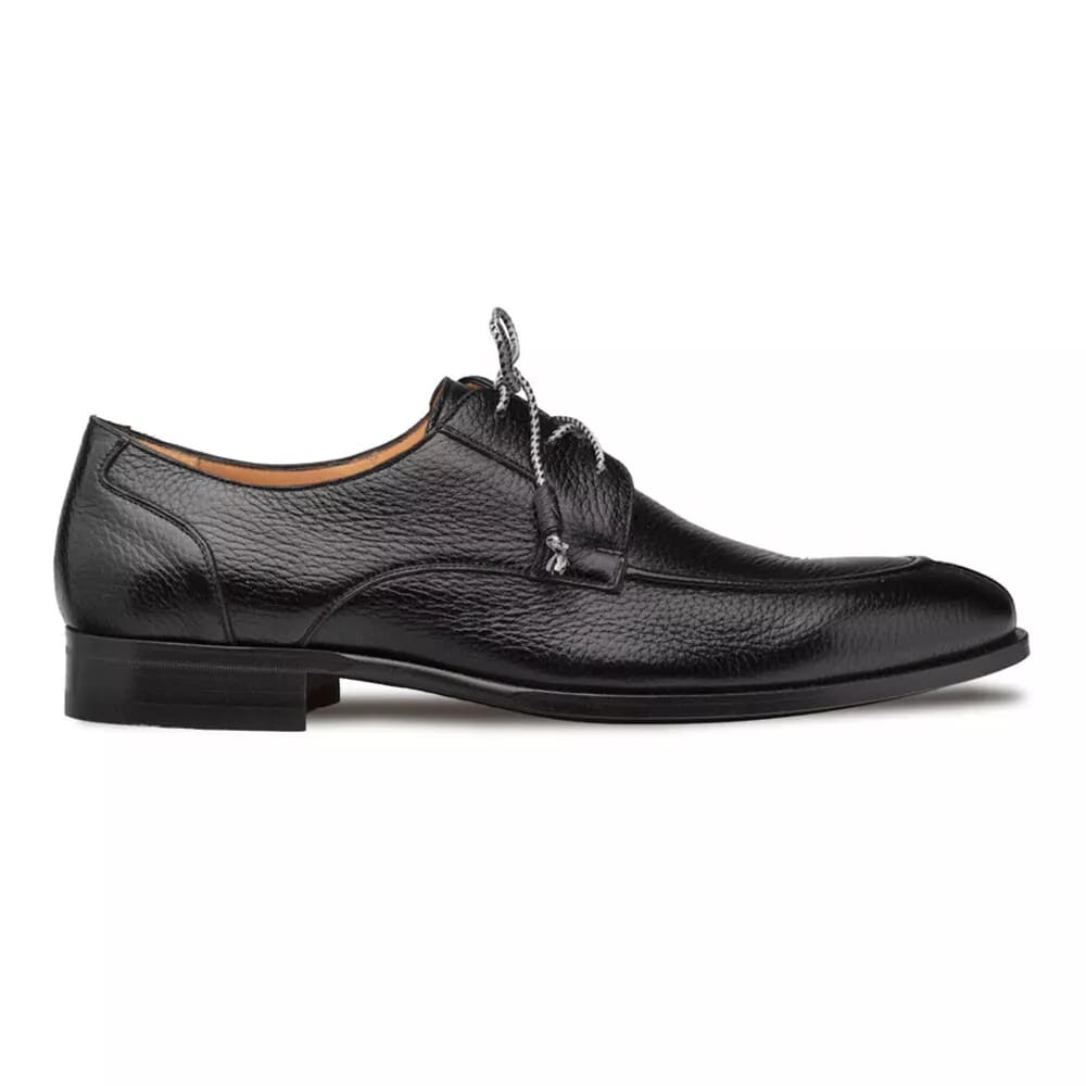 Mezlan Men's Fratello Black Leather Dress Shoes - Split Toe Lace Up Oxfords