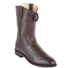 Men's Black Elk Leather Cowboy Boots - Los Altos Roper Dress Boots