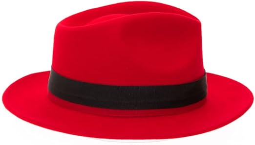 Crushable Wool Fedora Hat for Men & Women - Two Tone Red Australian Wool Travel Hat