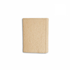 Genuine Ostrich Leather Trifold Wallet for Men - White