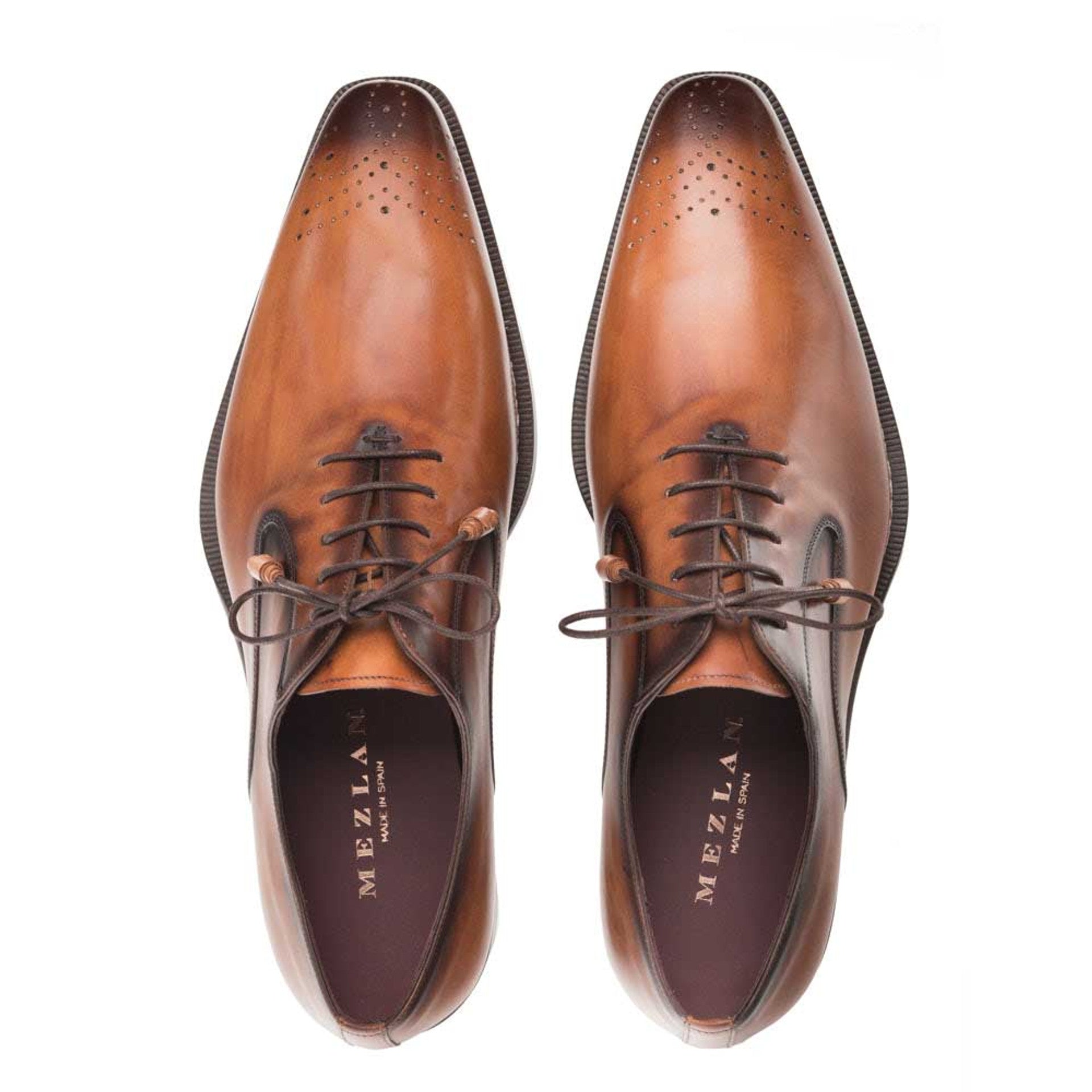 Mezlan Gavino Men's Cognac Leather Oxford Dress Shoes