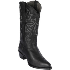 Men's Black Goat Leather J Toe Cowboy Boots - Los Altos Western Dress Boots