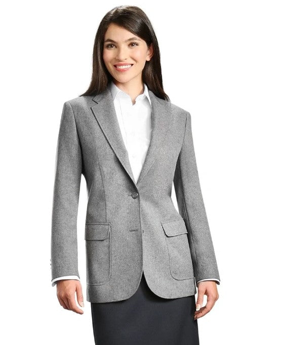 Women's Grey Blazer Jacket - Classic Professional Office Work Wear by Neil Allyn