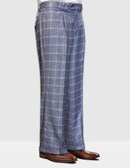 Grey Plaid Wide Leg Pants: Chic Statement Trousers