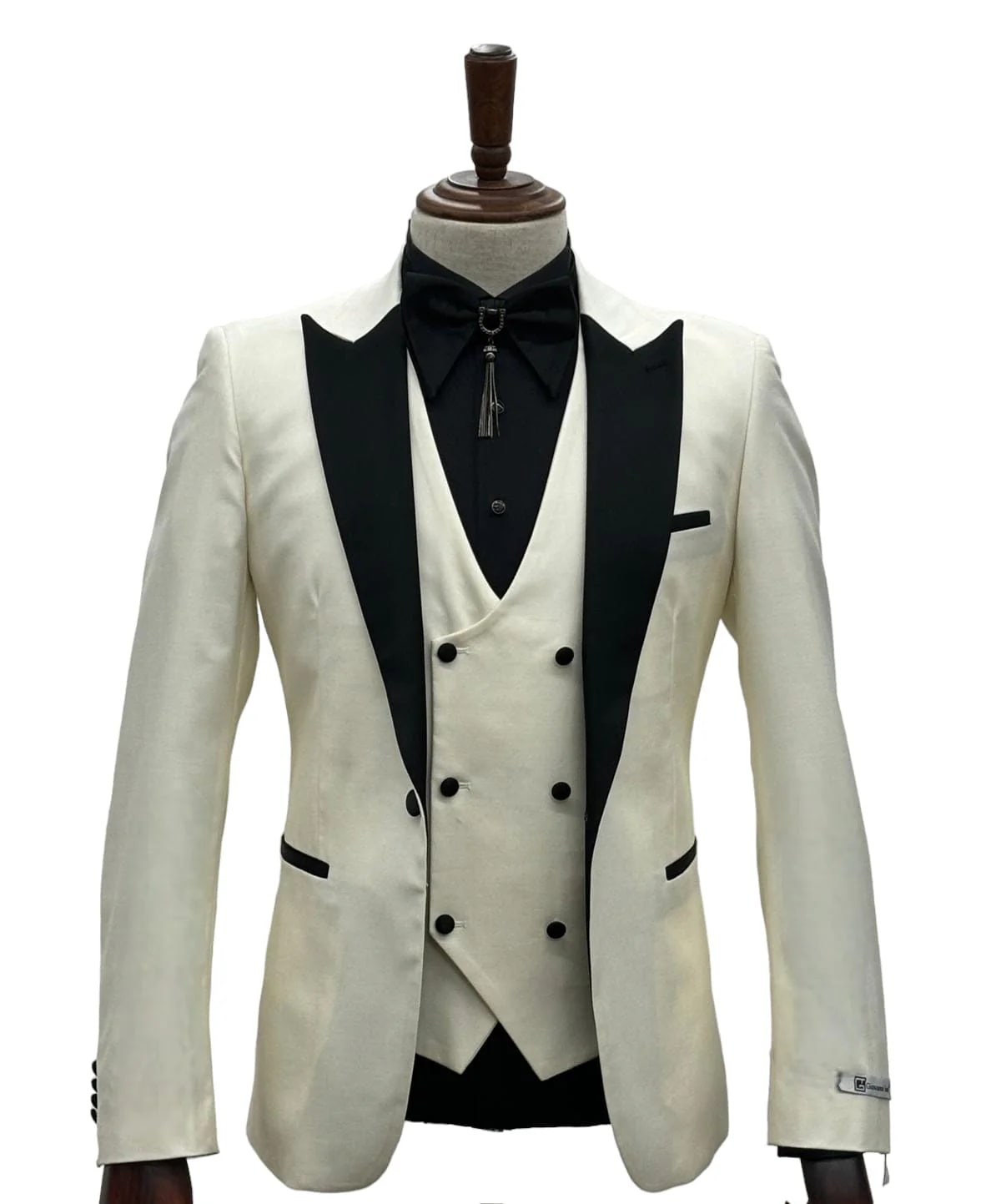 Ivory Wedding Tuxedo for Groom | One Button Slim Fit Suit | Cream/Off-White