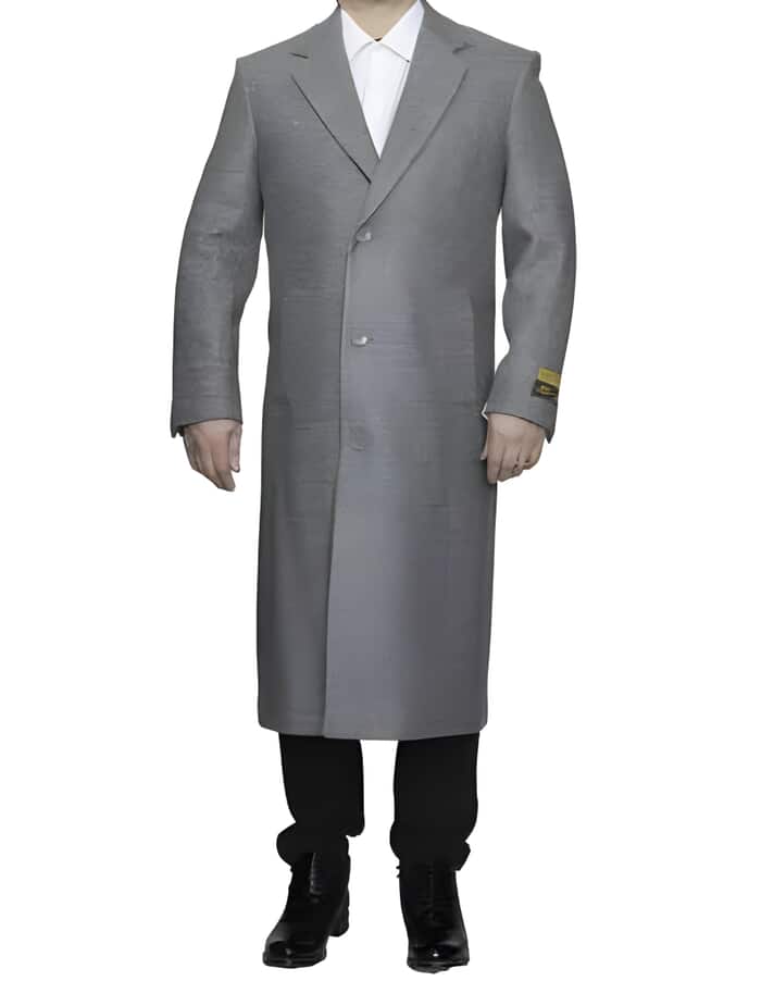 Women's Wool Coat, Full Length Grey Overcoat, Ankle Length Winter Coat