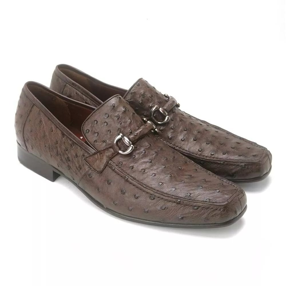 Men's Los Altos Genuine Caiman Belly & Lizard Leather Slip-On Loafers - Brown