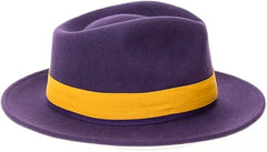 Crushable Wool Fedora Hat - Two Tone Purple - 100% Australian Wool - Travel Friendly