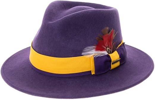 Crushable Wool Fedora Hat - Two Tone Purple - 100% Australian Wool - Travel Friendly