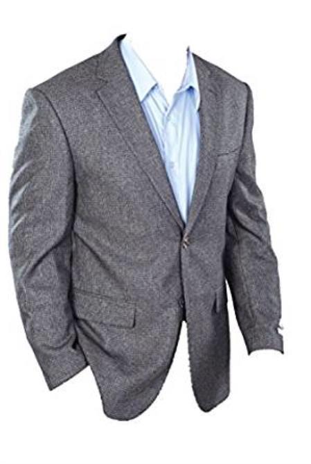 Men's Charcoal Gray Sport Coat Blazer: Classic Fit Casual Jacket