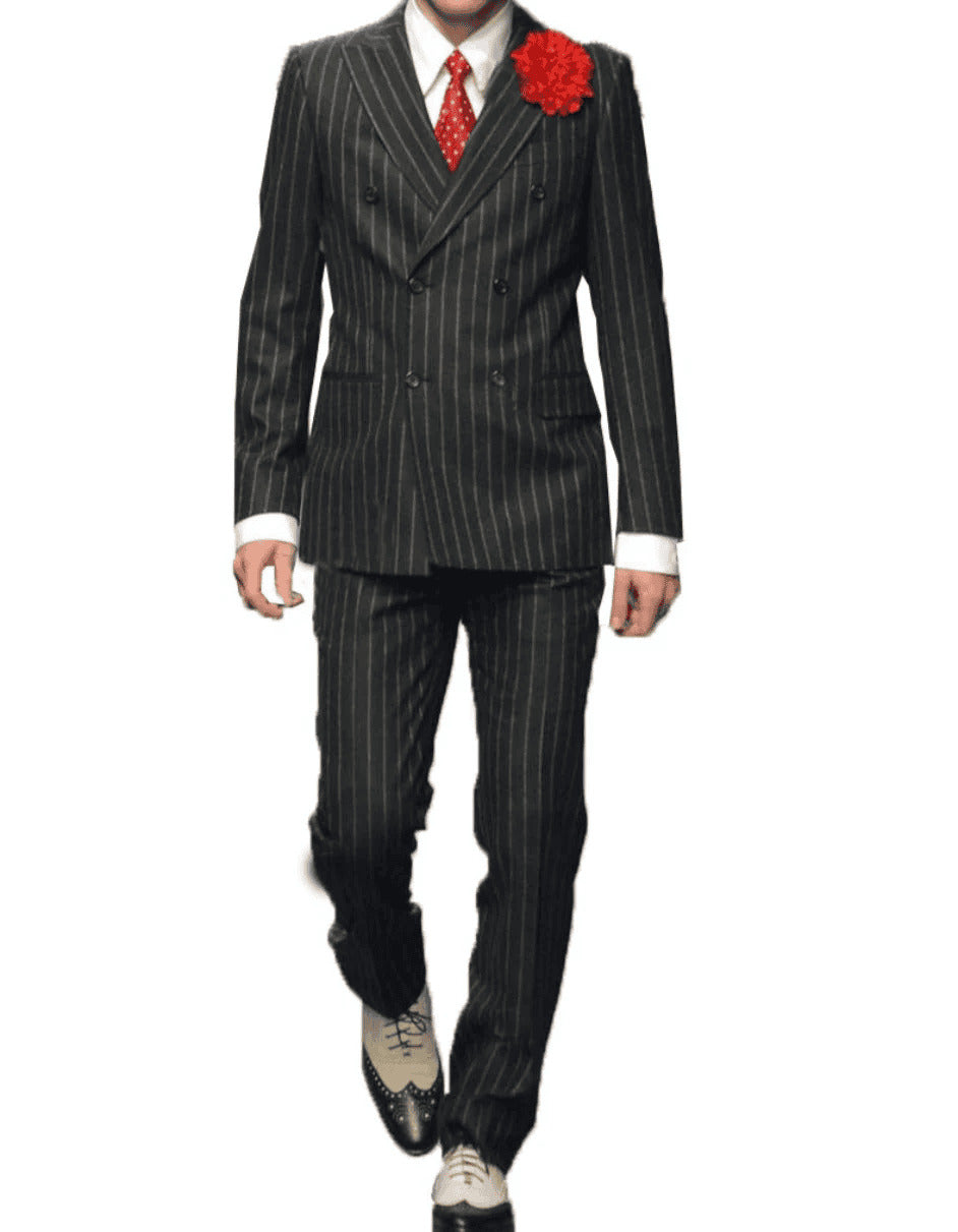 Men's Gomez Addams Costume, Double-Breasted Suit, Halloween Cosplay Outfit