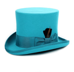 Turquoise Top Hat for Men | Formal Dress Hat | Derby/Prom Accessory