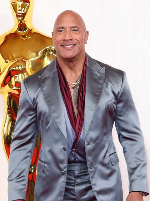 Dwayne "The Rock" Johnson Oscars 2024 Metallic Gold Suit Costume Replica